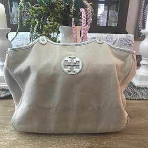 Tory Burch Woven Linen Tote